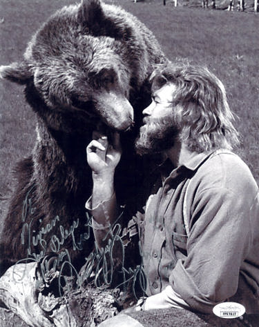 Dan Haggerty Autographed Grizzly Adams Vintage B&W 8x10 Photo To Vivian God Bless All My Best- JSA #FF97837-Powers Sports Memorabilia