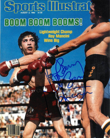Ray "Boom Boom" Mancini Autographed Sports Illustrated Cover 8x10 Photo August 2, 1982 (WBC Lightweight Title vs Earnesto Espana)-Powers Sports Memorabilia