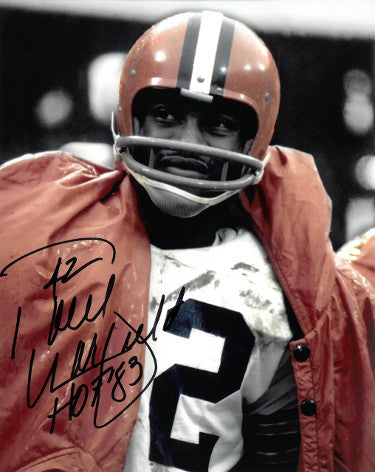 Paul Warfield Autographed Cleveland Browns NFL Vintage 8x10 Photo #42 w/ HOF 83 - COA-Powers Sports Memorabilia