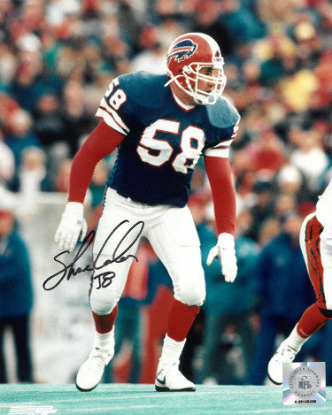 Shane Conlan Autographed Buffalo Bills NFL Licensed 8x10 Photo #58 - COA (1987 DROY/3X SB)-Powers Sports Memorabilia
