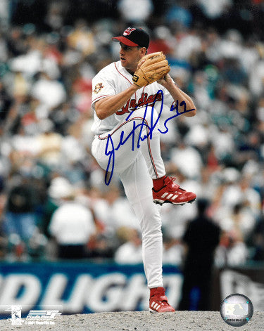 John Rocker Autographed Cleveland Indians 8x10 Photo #49-Powers Sports Memorabilia