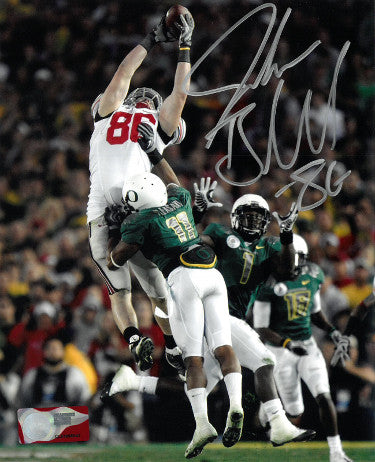Jake Ballard Autographed Ohio State Buckeyes 8x10 Photo #86 (2010 Rose Bowl vs Oregon)-Powers Sports Memorabilia
