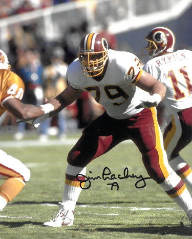 Jim Lachey Autographed Washington Football Team 8X10 Photo #79 (HOGS)-Powers Sports Memorabilia