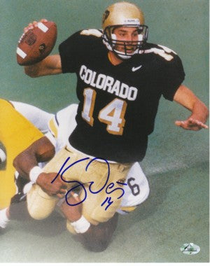 Koy Detmer Autographed Colorado Buffaloes 8x10 Photo (black jersey)-Powers Sports Memorabilia