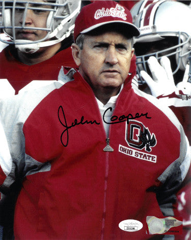 John Cooper Autographed Ohio State Buckeyes NCAA 8x10 Photo- JSA-Powers Sports Memorabilia