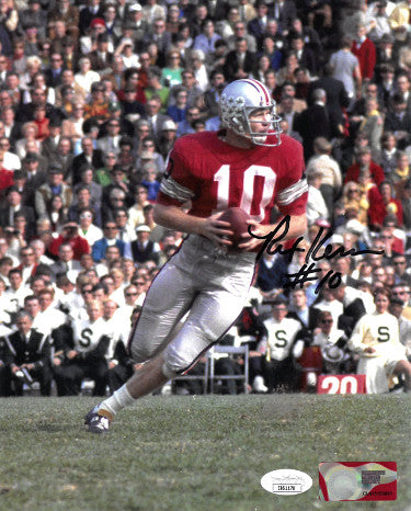 Rex Kern Autographed Ohio State Buckeyes NCAA 8X10 Photo #10- JSA (passing)-Powers Sports Memorabilia
