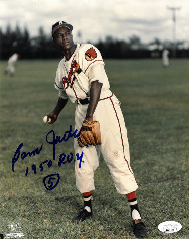 Sam Jethroe Autographed Boston Braves MLB 8X10 Photo #5 1950 ROY- JSA-Powers Sports Memorabilia
