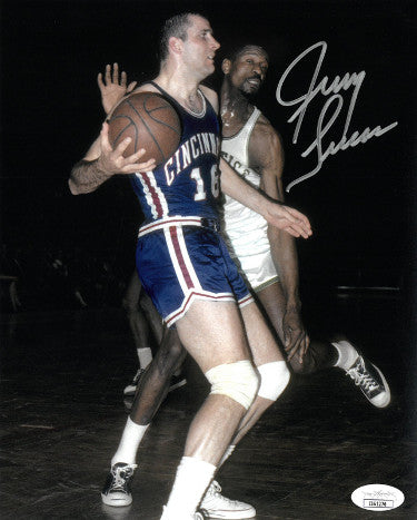 Jerry Lucas Autographed Cincinnati Royals Vintage 8x10 Photo- JSA-Powers Sports Memorabilia