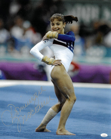 Dominique Moceanu Autographed 1996 Team USA Atlanta Olympics Gymnastic 16x20 Photo- JSA (Gold Medal/Magnificent Seven)-Powers Sports Memorabilia