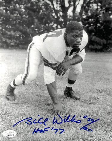 Bill Willis Autographed Cleveland Browns Vintage B&W 8X10 Photo #30/60 HOF 77- JSA-Powers Sports Memorabilia