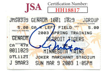 Paul Molitor Autographed 2003 Spring Training Ticket- JSA #HH18817 (Minnesota Twins vs Detroit Tigers)-Powers Sports Memorabilia