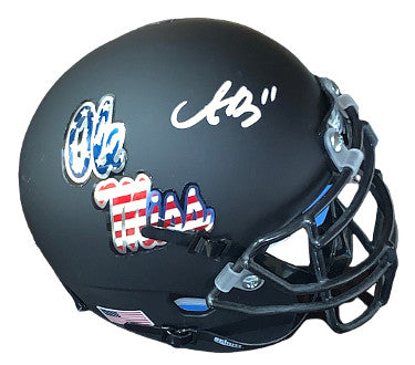 AJ (A.J.) Brown Autographed Ole Miss Rebels Schutt Black Matte Mini Helmet #11- JSA Witnessed-Powers Sports Memorabilia