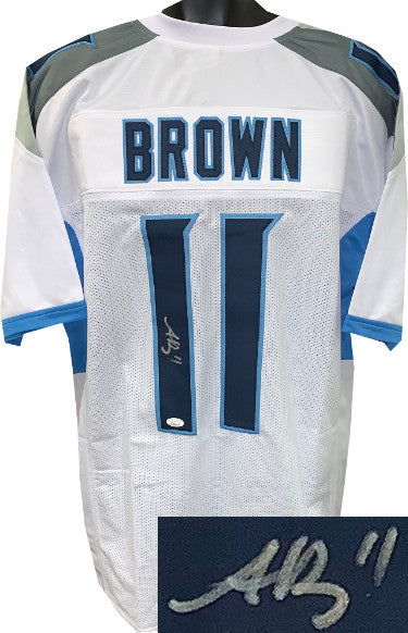 AJ (A.J.) Brown Autographed White Custom Stitched Pro Style Football Jersey #11 XL- JSA Witnessed-Powers Sports Memorabilia