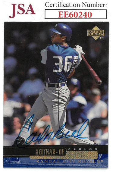 Carlos Beltran Autographed 2000 Upper Deck Baseball Card #132- JSA #EE60240 (Kansas City Royals)-Powers Sports Memorabilia