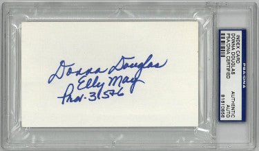 Donna Douglas Autographed 3X5 Index Card Elly May Prov 3:5&6- PSA #81610856 (The Beverly Hillbillies)-Powers Sports Memorabilia