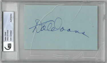 Dale Evans Autographed 3X5 Index Card- GAI Certified Encapsulated/Cracked Case (Roy Rogers/Television)-Powers Sports Memorabilia