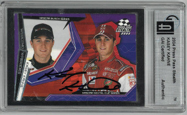 Kasey Kahne Autographed 2004 Press Pass Stealth Racing NASCAR Card #78- GAI Certified Encapsulated-Powers Sports Memorabilia