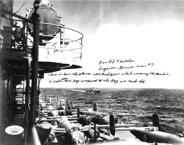 David Thatcher Autographed WWII Doolittle Raiders Vintage B&W 8x10 Photo- JSA #JJ96462- Engineer- Gunner Crew #7-Powers Sports Memorabilia