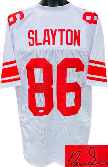 Darius Slayton Autographed White Custom Stitched Pro Style Football Jersey XL- JSA Witnessed-Powers Sports Memorabilia