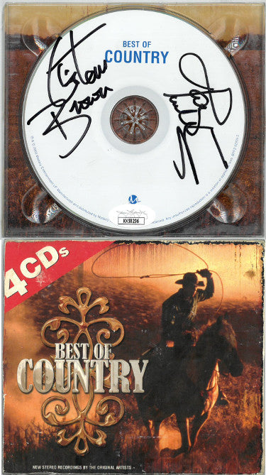 Tanya Tucker & T. Graham Brown dual Autographed 2006 Madacy Best of Country CD Disc #2- JSA #KK58296-Powers Sports Memorabilia