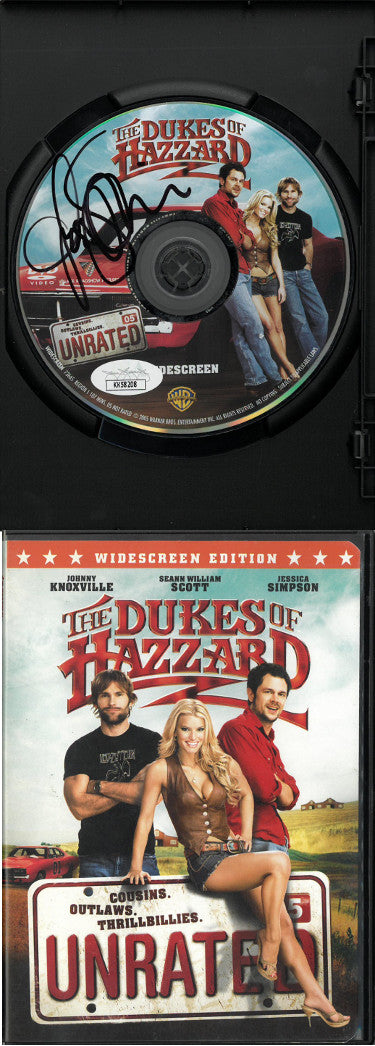 Jessica Simpson Autographed 2005 The Dukes of Hazzard DVD Movie Video Cover/Case/Disc- JSA #KK58208-Powers Sports Memorabilia
