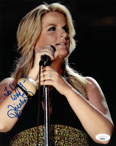 Trisha Yearwood Autographed 8X10 Photo w/ To Joy Love imperfect- JSA #KK58052-Powers Sports Memorabilia