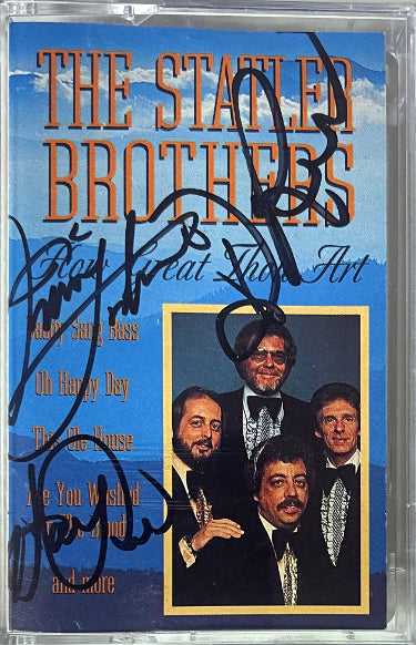 Statler Brothers Autographed 1993 Cassette Cover w/ Case- 3 sig- Don Reid/Harold Reid/Jimmy Fortune- COA-Powers Sports Memorabilia