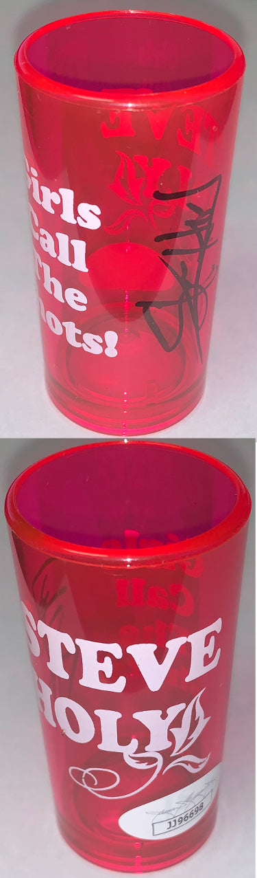 Steve Holy Autographed Girls Call The Shots Logo Pink Acrylic 3" Shot Glass- JSA #JJ96698 (Country Music)-Powers Sports Memorabilia