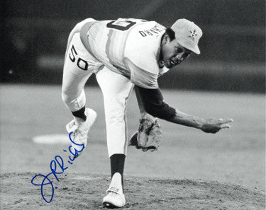 JR Richard Autographed Houston Astros B&W 8x10 Photo - COA - CTBL_028686-Powers Sports Memorabilia