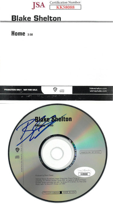 Blake Shelton Autographed 2005 Home Single CD w/Back Cover w/ Case- JSA #KK58088 (RARE/The Voice)-Powers Sports Memorabilia