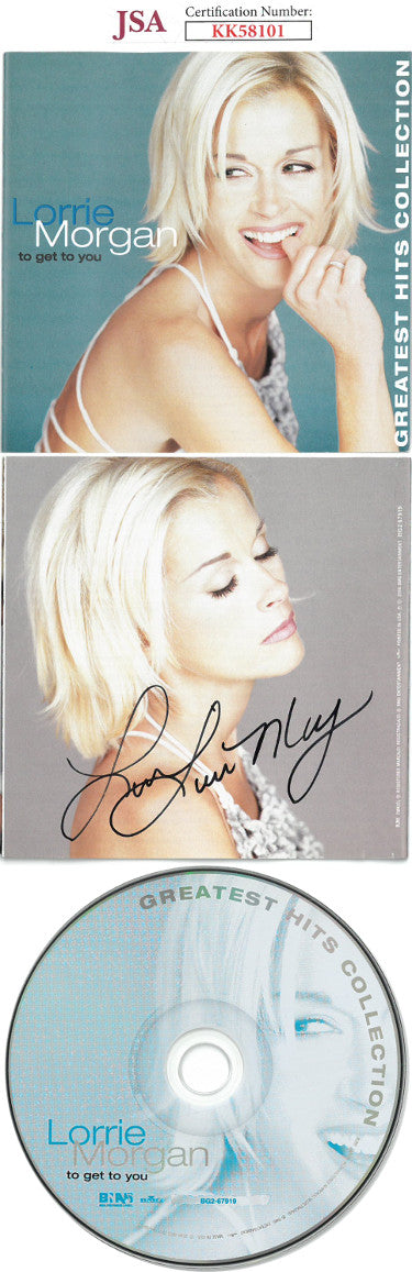 Lorrie Morgan Autographed 2000 To Get To You Greatest Hits Album Back Cover w/ CD & Case- JSA #KK58101-Powers Sports Memorabilia