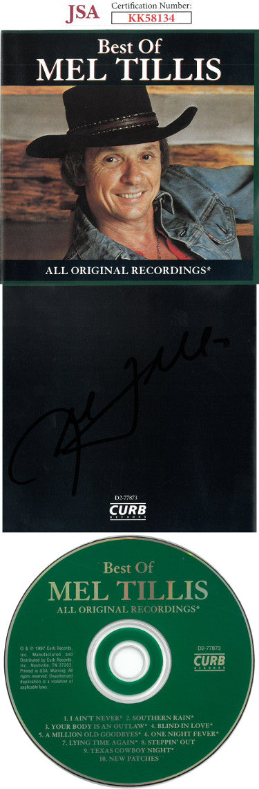 Mel Tillis Autographed 1997 Best of Mel Tillis Album Back Cover w/ CD & Case- JSA #KK58134-Powers Sports Memorabilia