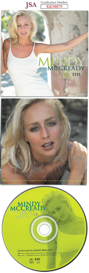 Mindy McCready Autographed 1997 If I Don't Stay The Night Album Back Cover w/ CD & Case To Lori- JSA #KK58079-Powers Sports Memorabilia