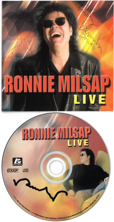 Ronnie Milsap Autographed 2002 Live Album CD w/ Cover & Case 4 sigs- Rodney Edmondson/Warren Gowers/Adam Hampton-Powers Sports Memorabilia