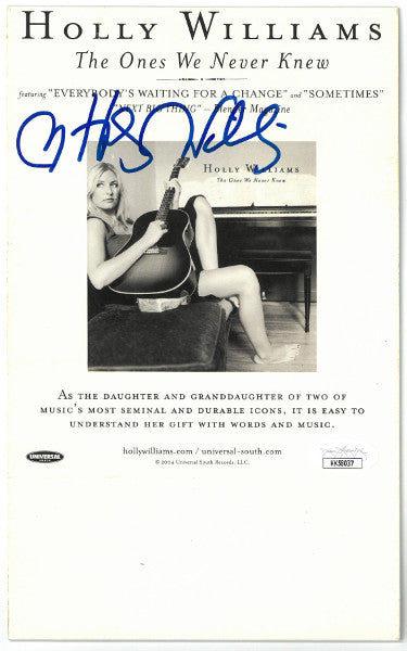 Holly Williams Autographed The Ones We Never Knew Universal 5.5x7 Album Promo- JSA #KK58037-Powers Sports Memorabilia