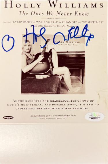 Holly Williams Autographed The Ones We Never Knew Universal 5.5x7 Album Promo imperfect- JSA #KK58038-Powers Sports Memorabilia