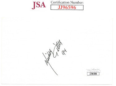 Mickey Gilley Autographed 3x5 Index Card '94- JSA #JJ96596 (Country Music)-Powers Sports Memorabilia