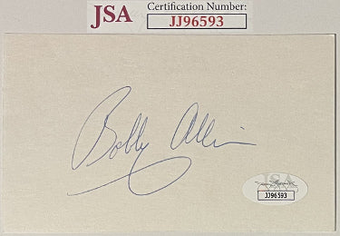 Bobby Allison Autographed NASCAR 3x5 Index Card- JSA #JJ96593-Powers Sports Memorabilia