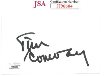 Tim Conway Autographed 3x5 Index Card- JSA #JJ96604 (McHale's Navy/Carol Burnett Show/Dorf)-Powers Sports Memorabilia