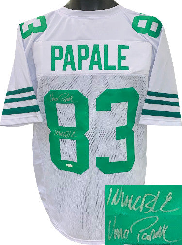 Vince Papale Autographed White TB Custom Stitched Pro Style Football Jersey Invincible XL- JSA Witnessed-Powers Sports Memorabilia