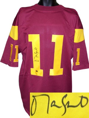 Matt Leinart Autographed Maroon Custom Stitched Football Jersey- Leinart Hologram (04 Heisman)-Powers Sports Memorabilia
