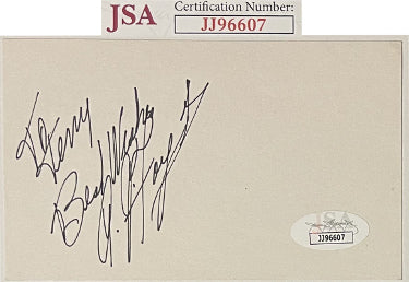AJ (A.J.) Foyt Autographed INDYCAR 3x5 Index Card To Terry Best Wishes- JSA #JJ96607 (Indianapolis 500/Daytona 500 Champion)-Powers Sports Memorabilia