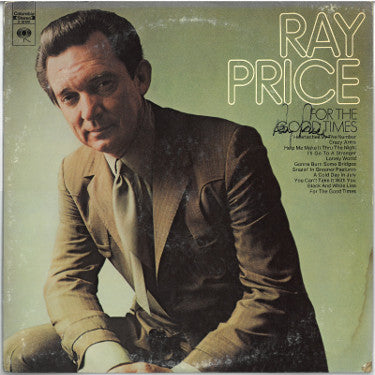 Ray Price Autographed 1970 For The Good Times Album Cover/LP/Vinyl/Record- JSA #JJ96521-Powers Sports Memorabilia