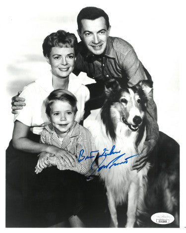 Jon Provost Autographed Lassie Vintage B&W 8x10 Photo- JSA #EE63640 (Timmy Martin)-Powers Sports Memorabilia