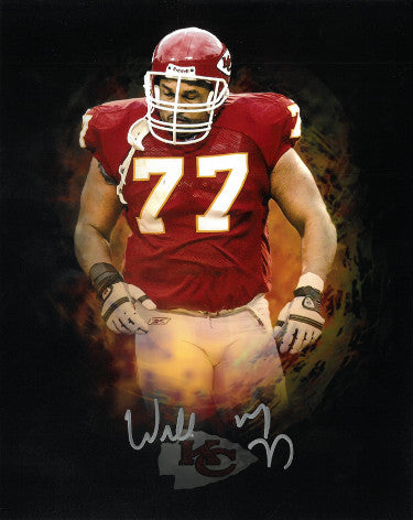Willie Roaf Autographed Kansas City Chiefs Splash Logo 8x10 Photo #77-Powers Sports Memorabilia