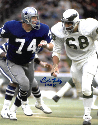 Bob Lilly Autographed Dallas Cowboys 11x14 Photo HOF 80- JSA Witnessed-Powers Sports Memorabilia