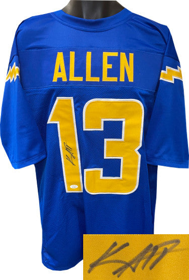 Keenan Allen Autographed Royal Blue Custom Stitched Pro Style Football Jersey XL- JSA Witnessed-Powers Sports Memorabilia