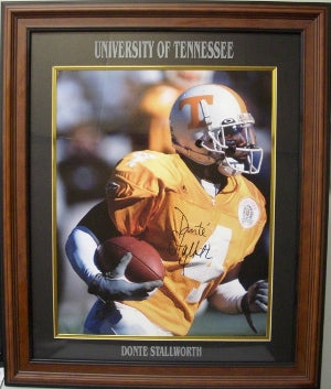 Donte Stallworth Autographed Tennessee Vols 16 x 20 Photograph Custom Framing-Powers Sports Memorabilia