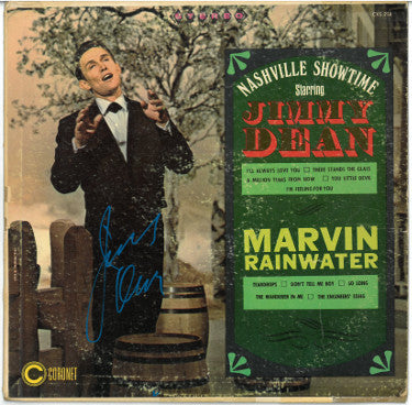 Jimmy Dean Autographed 1960's Nashville Showtime Album Cover/LP/Vinyl Record- JSA #JJ96529 (w/ Marvin Rainwater)-Powers Sports Memorabilia