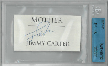 President Jimmy Carter Autographed Cut Signature- JSA/Beckett Encap (39th POTUS)-Powers Sports Memorabilia